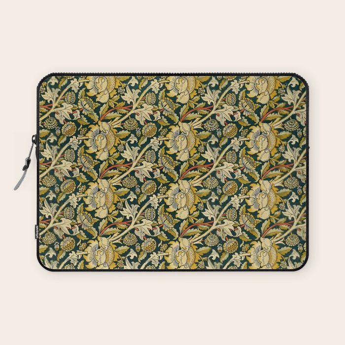 Vintage William Morris Green and Yellow Chintz Laptop Sleeve Gallery Image 1