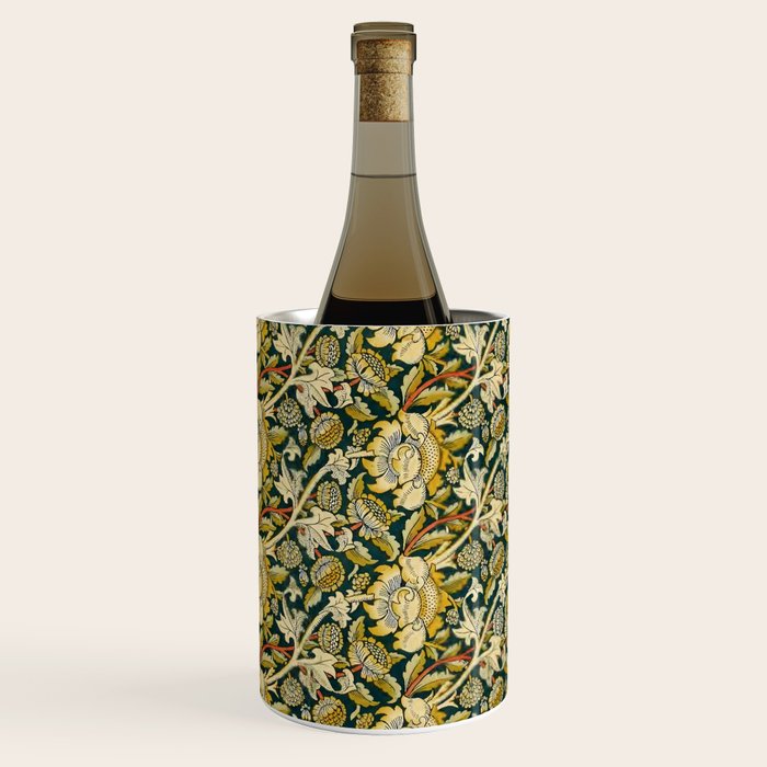 Vintage William Morris Green and Yellow Chintz Wine Chiller Gallery Image 3