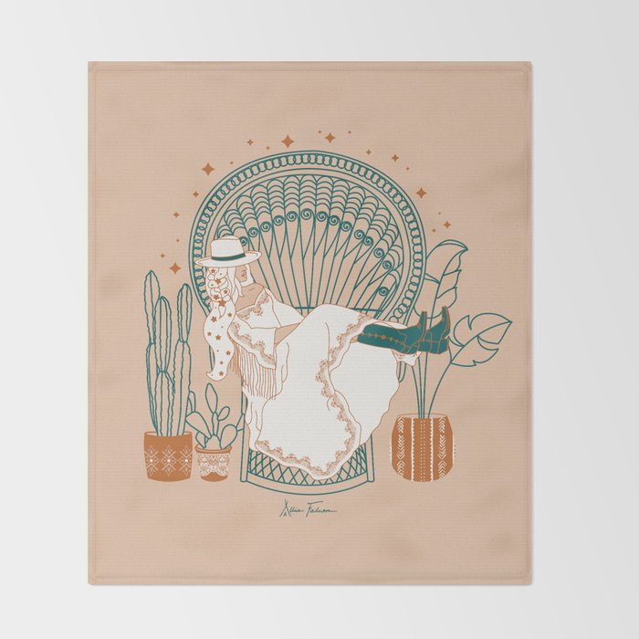 Texas Bohemia Throw Blanket Gallery Image 2