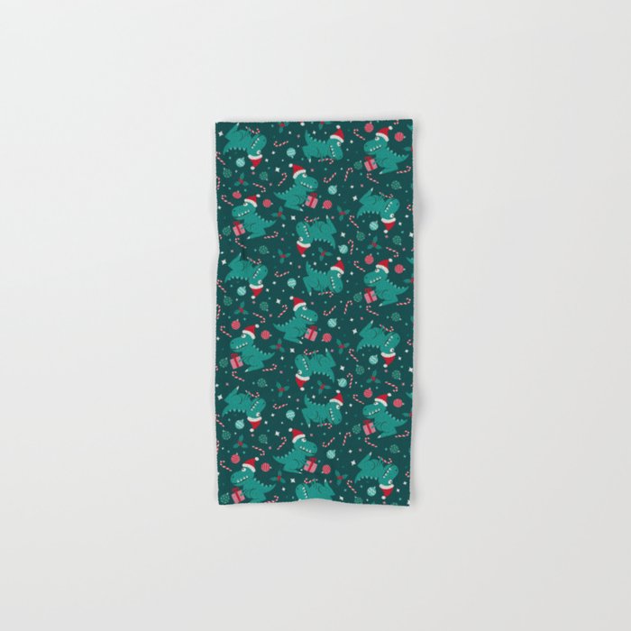 Christmas Dinosaurs Dinos Dinosaur Bath Towel Gallery Image 1
