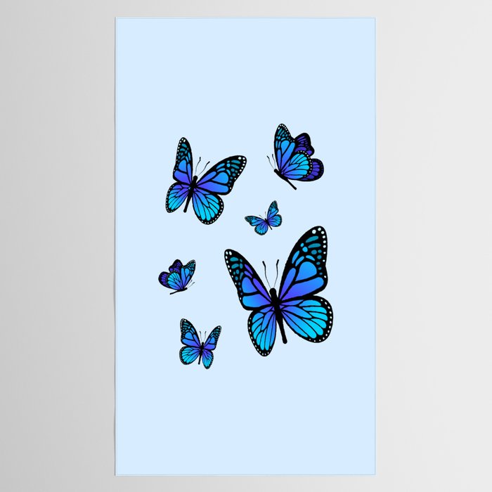 Butterfly Blues | Blue Morpho Butterflies Collage Tablecloth Gallery Image 2