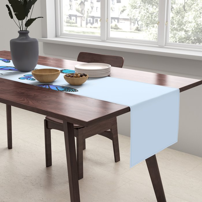 Butterfly Blues | Blue Morpho Butterflies Collage Table Runner Gallery Image 2