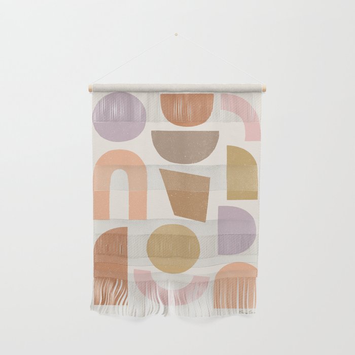 Bauhaus Geo Shapes - Fall Colors Wall Hanging Gallery Image 1