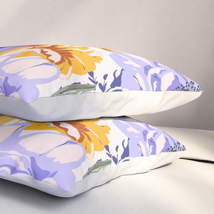 Colorful birds in garden flowers YL Pillow Sham Gallery Image 3