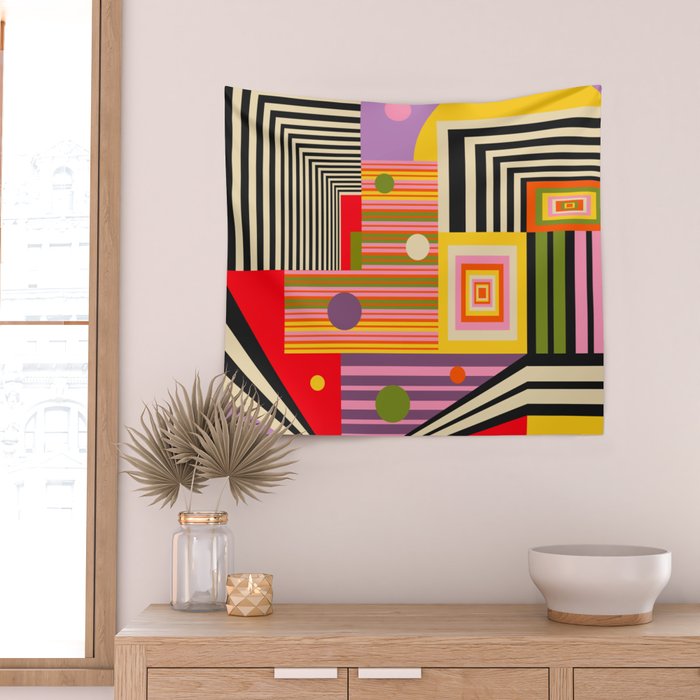 Psychedelic City Wander Wall Tapestry Gallery Image 2