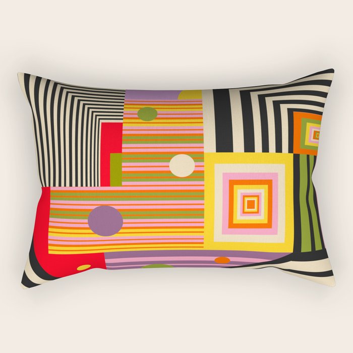 Psychedelic City Wander Rectangular Pillow