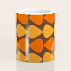 Retro Mid Century Modern Plectrum Stripes Pattern in 70s Brown and Orange Coffee Mug Gallery Image 4