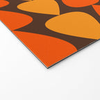 Retro Mid Century Modern Plectrum Stripes Pattern in 70s Brown and Orange Welcome Mat Gallery Image 2