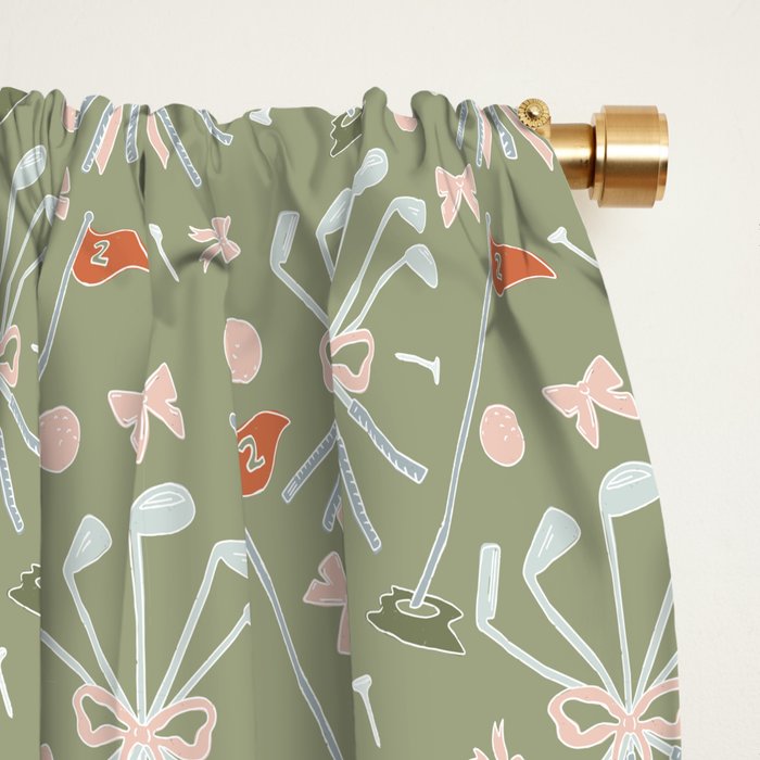 Girls Golf Window Curtain Gallery Image 2