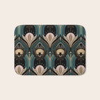 Art Deco Bats Teal, Gold, Pink Bath Mat Gallery Image 1