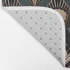 Art Deco Bats Teal, Gold, Pink Bath Mat Gallery Image 2