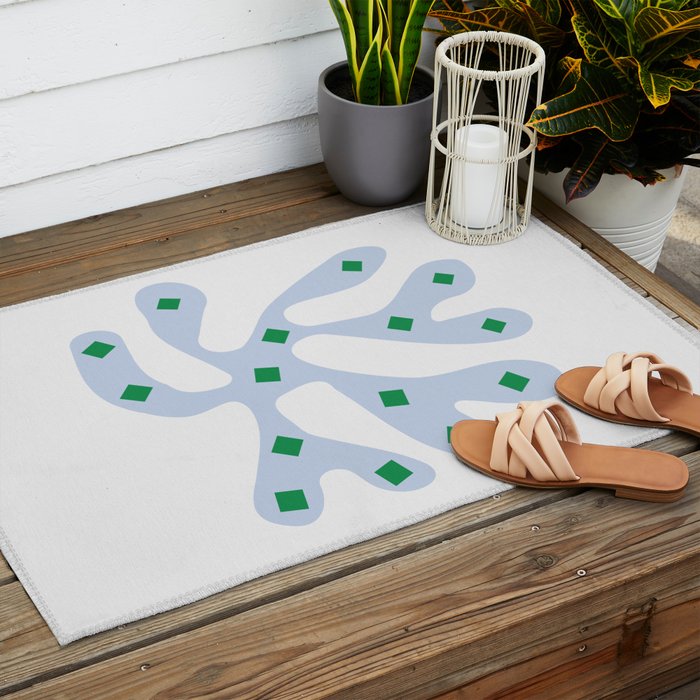 Periwinkle: Matisse Pastel Series 01 Outdoor Rug Gallery Image 2