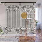 Mid-Century Modern No.22 - Woodblock Print Wall Mural Gallery Image 1