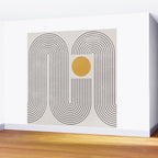 Mid-Century Modern No.22 - Woodblock Print Wall Mural Gallery Image 2