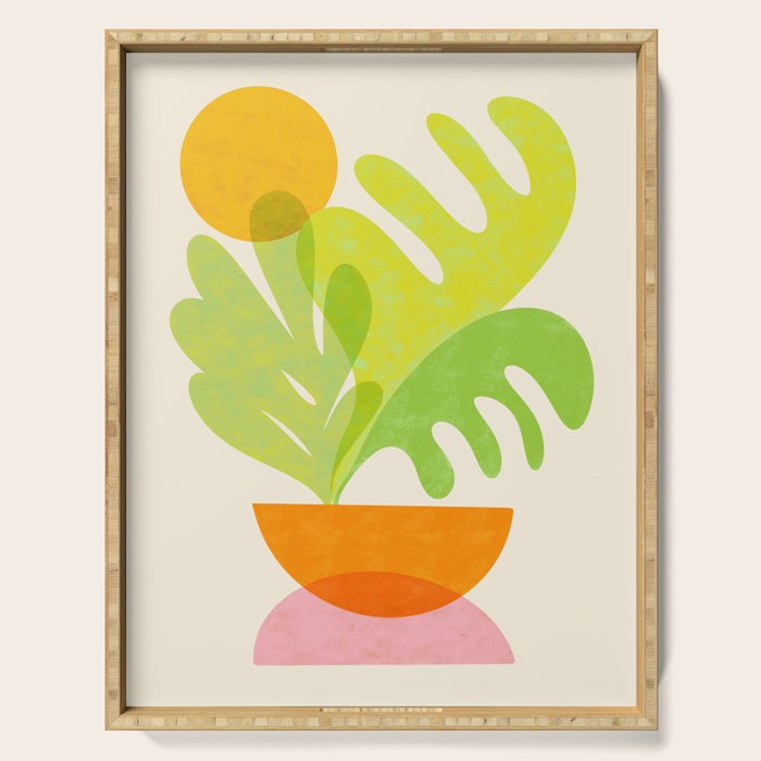 Cozy Salad Stack Abstract Scene Serving Tray Gallery Image 1