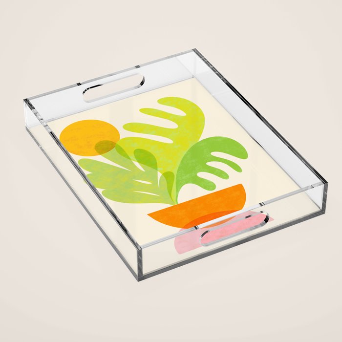 Cozy Salad Stack Abstract Scene Acrylic Tray Gallery Image 1