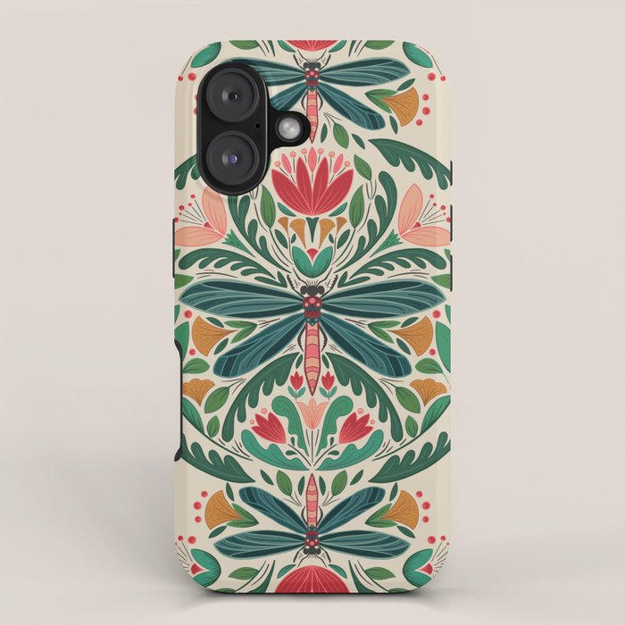 Dragonfly Folk Design iPhone Case Gallery Image 1