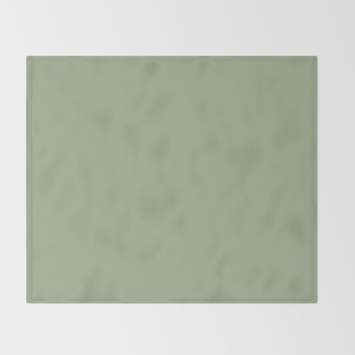 Minimal, Solid Color, Light Sage Green  Throw Blanket Gallery Image 2
