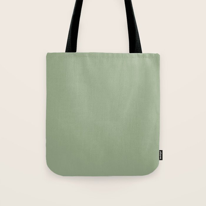 Minimal, Solid Color, Light Sage Green  Tote Bag Gallery Image 1