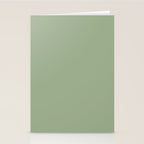 Minimal, Solid Color, Light Sage Green  Stationery Card Gallery Image 2