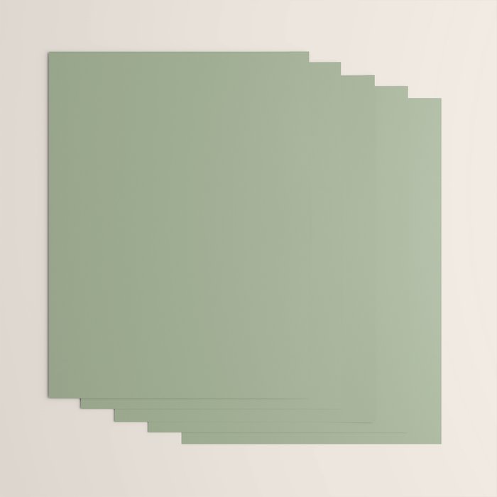 Minimal, Solid Color, Light Sage Green  Wrapping Paper Gallery Image 3