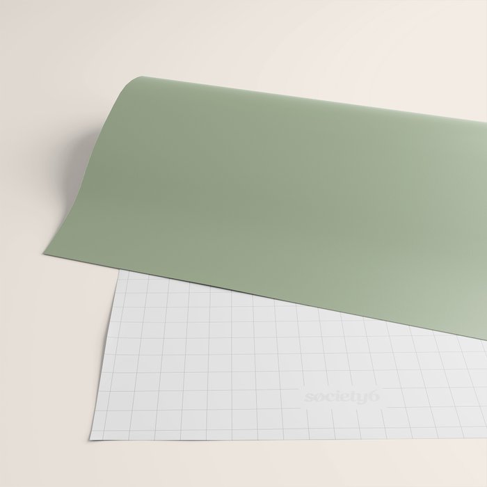 Minimal, Solid Color, Light Sage Green  Wrapping Paper Gallery Image 2