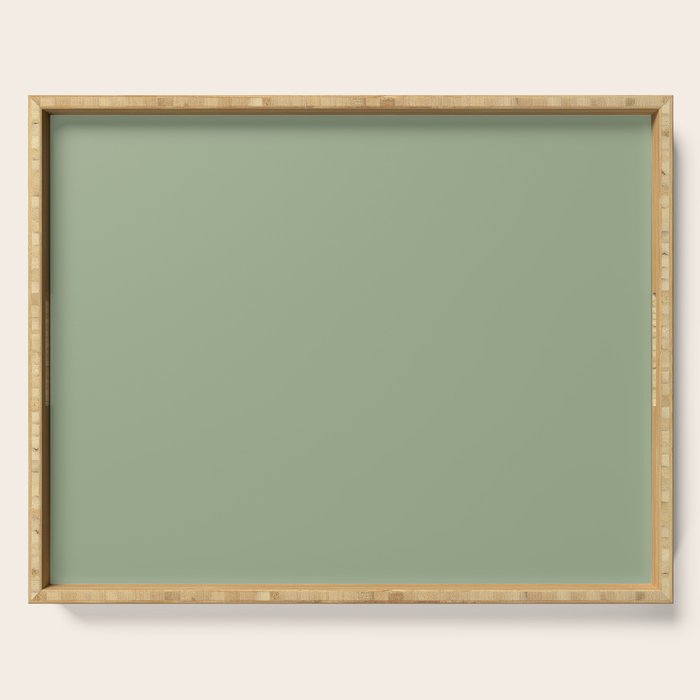 Minimal, Solid Color, Light Sage Green  Serving Tray Gallery Image 1