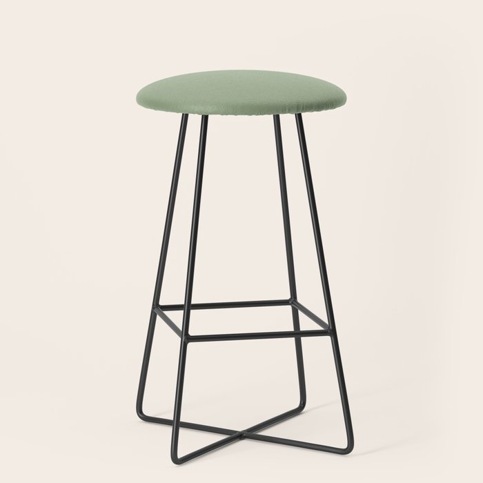 Minimal, Solid Color, Light Sage Green  Stool Gallery Image 1