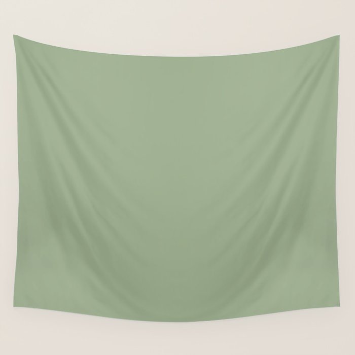 Minimal, Solid Color, Light Sage Green  Wall Tapestry Gallery Image 4