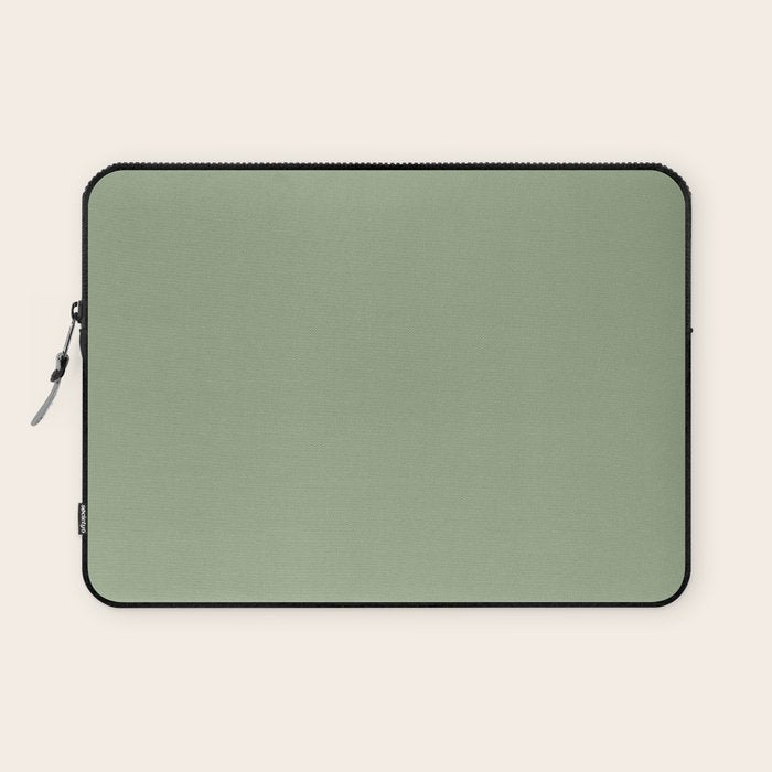 Minimal, Solid Color, Light Sage Green  Laptop Sleeve Gallery Image 1