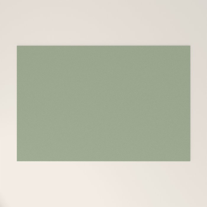 Minimal, Solid Color, Light Sage Green  Welcome Mat Gallery Image 1
