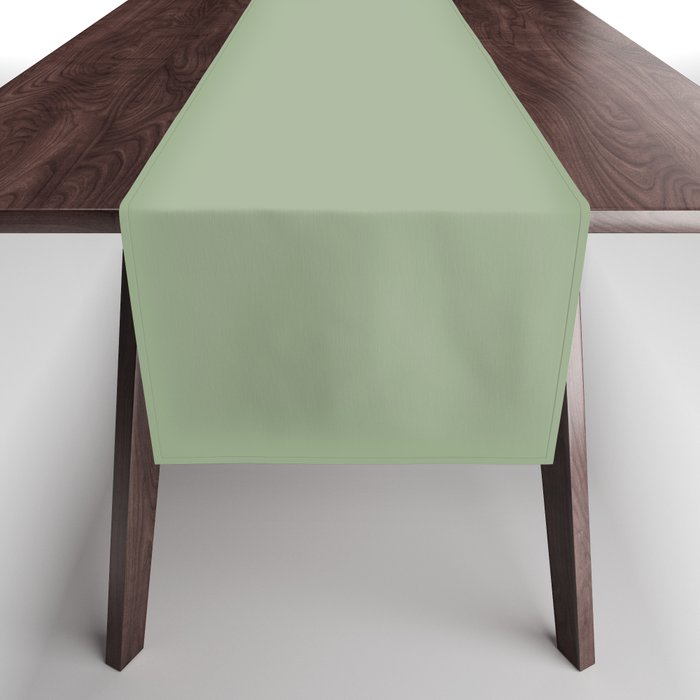 Minimal, Solid Color, Light Sage Green  Table Runner Gallery Image 1