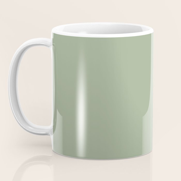 Minimal, Solid Color, Light Sage Green  Coffee Mug Gallery Image 3