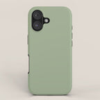 Minimal, Solid Color, Light Sage Green  iPhone Case Gallery Image 1