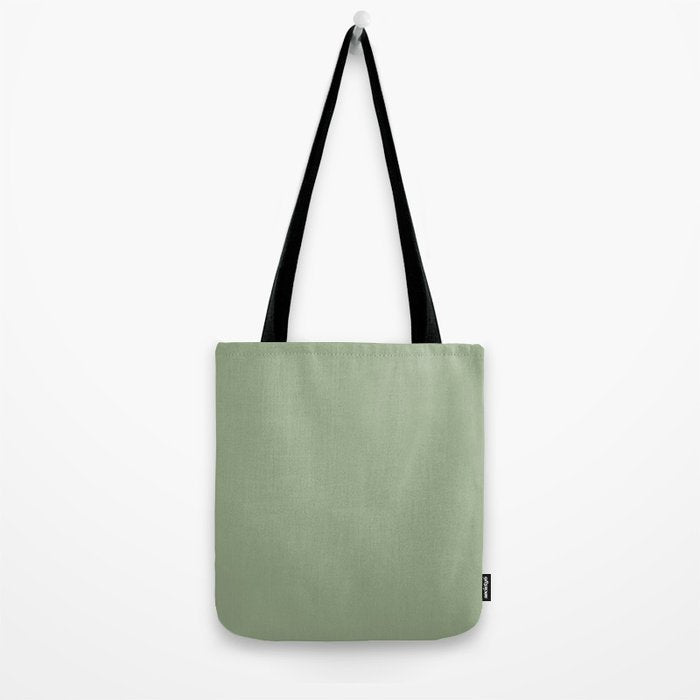 Minimal, Solid Color, Light Sage Green  Tote Bag Gallery Image 2