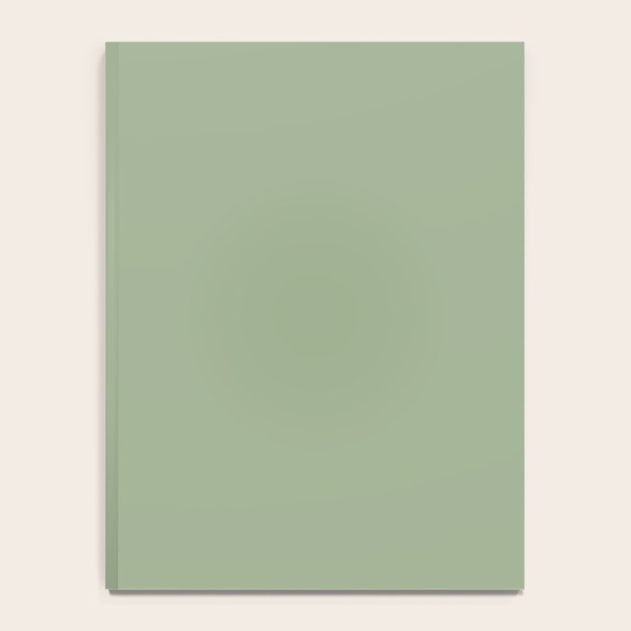 Minimal, Solid Color, Light Sage Green  Notebook Gallery Image 4