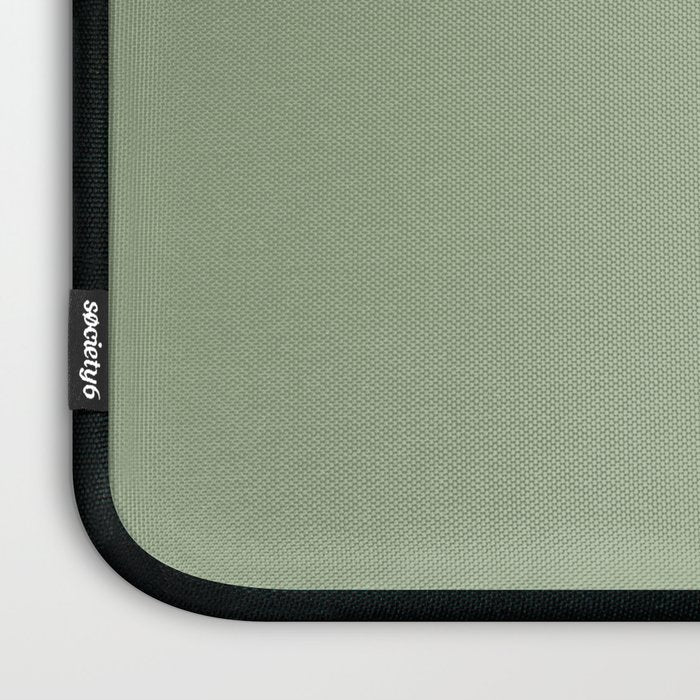 Minimal, Solid Color, Light Sage Green  Laptop Sleeve Gallery Image 3