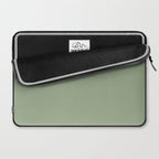 Minimal, Solid Color, Light Sage Green  Laptop Sleeve Gallery Image 2
