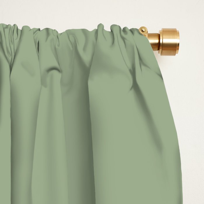 Minimal, Solid Color, Light Sage Green  Window Curtain Gallery Image 2
