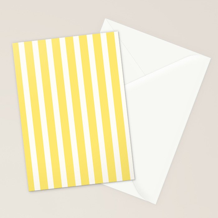 Sunshine Yellow Simple Stripe Stationery Card Gallery Image 2