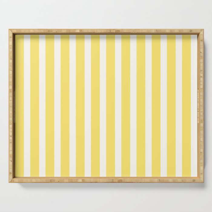 Sunshine Yellow Simple Stripe Serving Tray Gallery Image 1