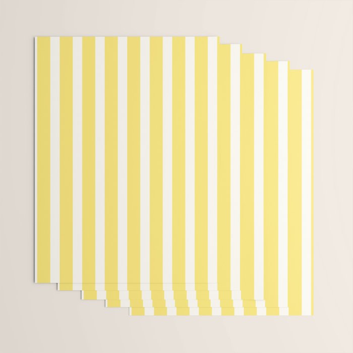 Sunshine Yellow Simple Stripe Wrapping Paper Gallery Image 3