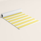 Sunshine Yellow Simple Stripe Yoga Mat Gallery Image 2