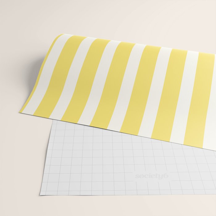 Sunshine Yellow Simple Stripe Wrapping Paper Gallery Image 2