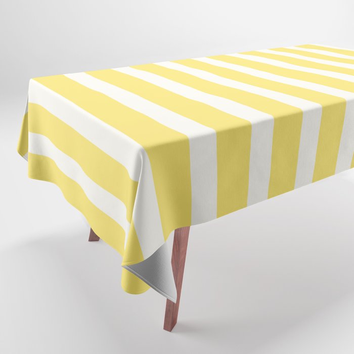 Sunshine Yellow Simple Stripe Tablecloth Gallery Image 1