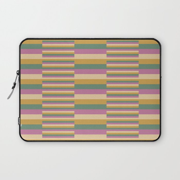 Mixed Stripes Pattern XIII Tropical Summer Laptop Sleeve Gallery Image 1