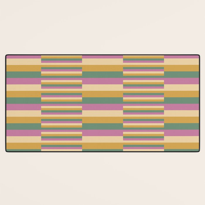 Mixed Stripes Pattern XIII Tropical Summer Desk Mat Gallery Image 3