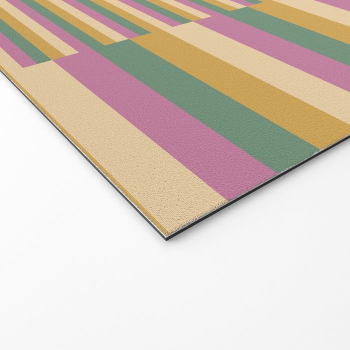 Mixed Stripes Pattern XIII Tropical Summer Welcome Mat Gallery Image 2