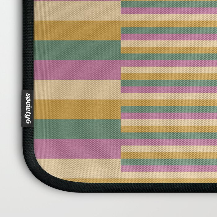 Mixed Stripes Pattern XIII Tropical Summer Laptop Sleeve Gallery Image 3