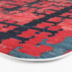 Yüncü  Antique Turkish Balikesir Kilim Rug Print Bath Mat Gallery Image 3